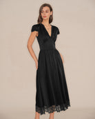 Women's Woven Polyester  Maxi Dress Dresses - RIHOAS