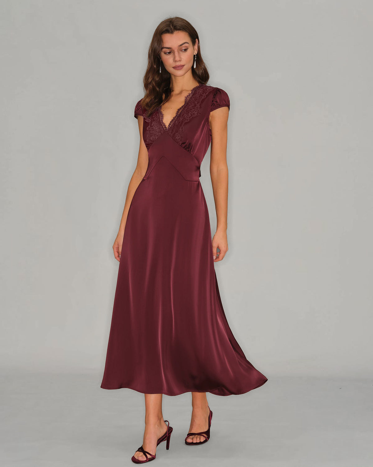 red lace maxi dress Wine V Neck it drapes elegantly over Material:Jewel Sash Furniture of America Gurbun sleeveless cocktail dresses
