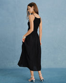 Women's Woven Polyester Maxi  Dress Dresses - RIHOAS
