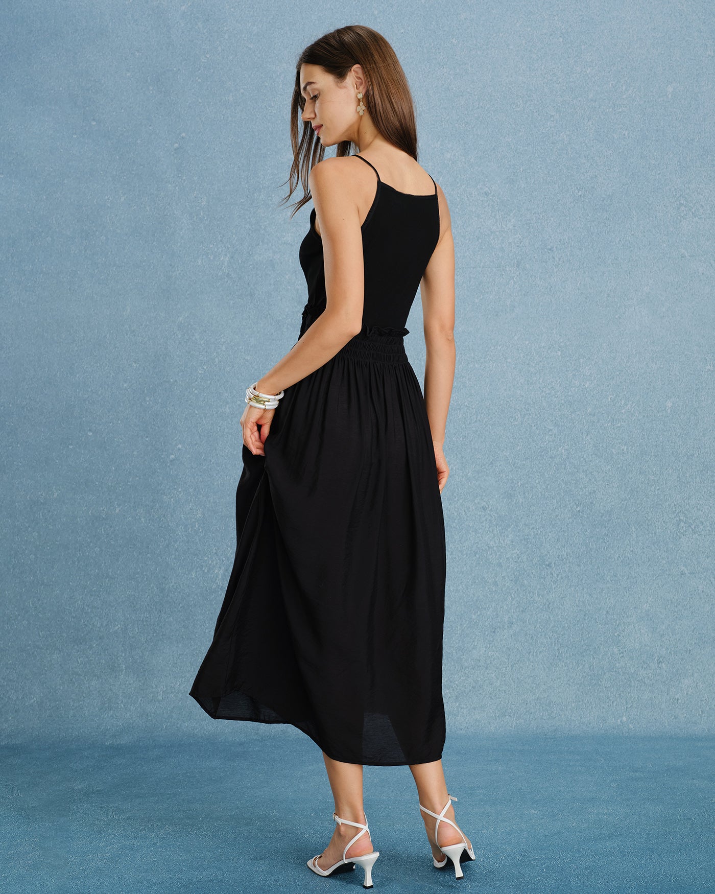 Women's Woven Polyester Maxi  Dress Dresses - RIHOAS