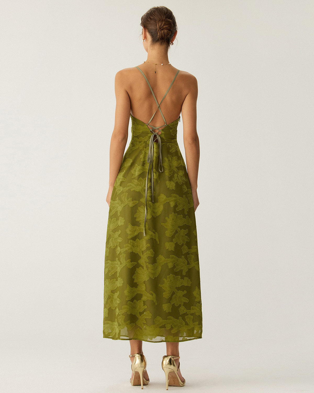 Women's Woven Polyester Maxi Dress - RIHOAS