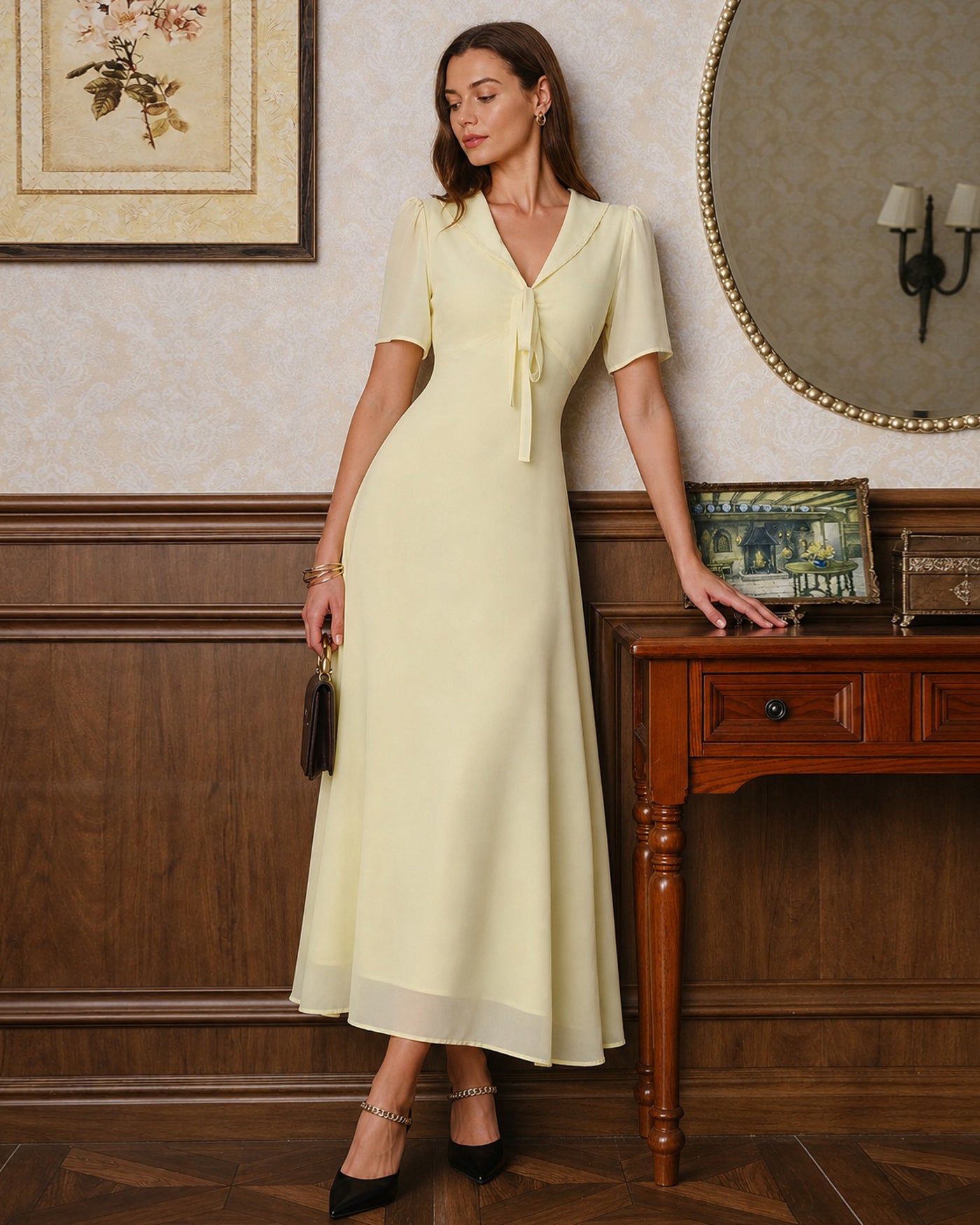 Women's  Woven Polyester Maxi  Dress Dresses - RIHOAS