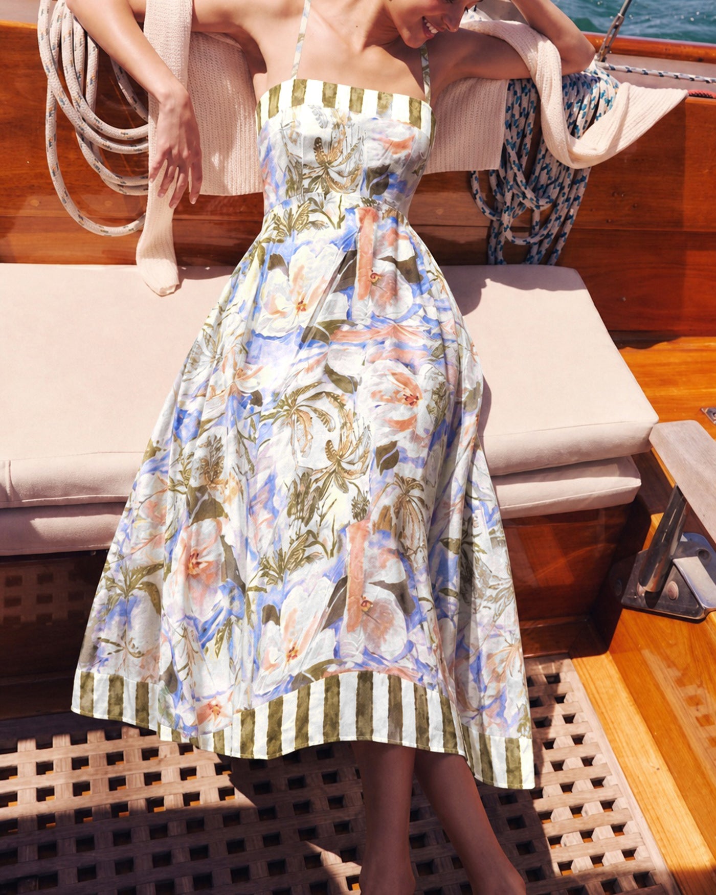 Women's  Woven Polyester Maxi  Dress Dresses - RIHOAS