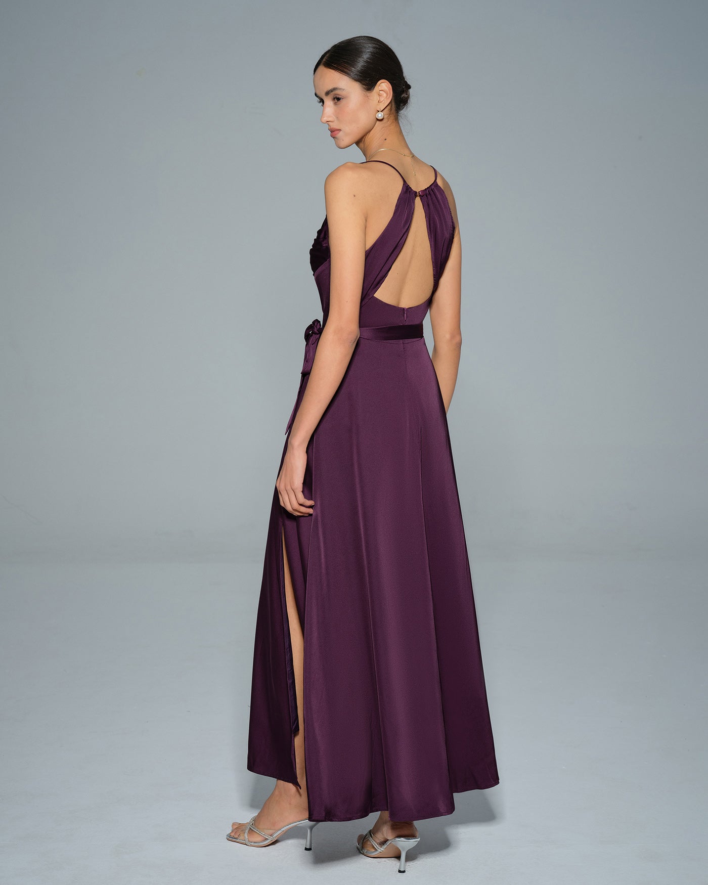 Purple Cowl Neck Satin Maxi Dress & Reviews - Purple - Dresses Purple Cowl Neck Satin Maxi Dress & Reviews - Purple - Dresses