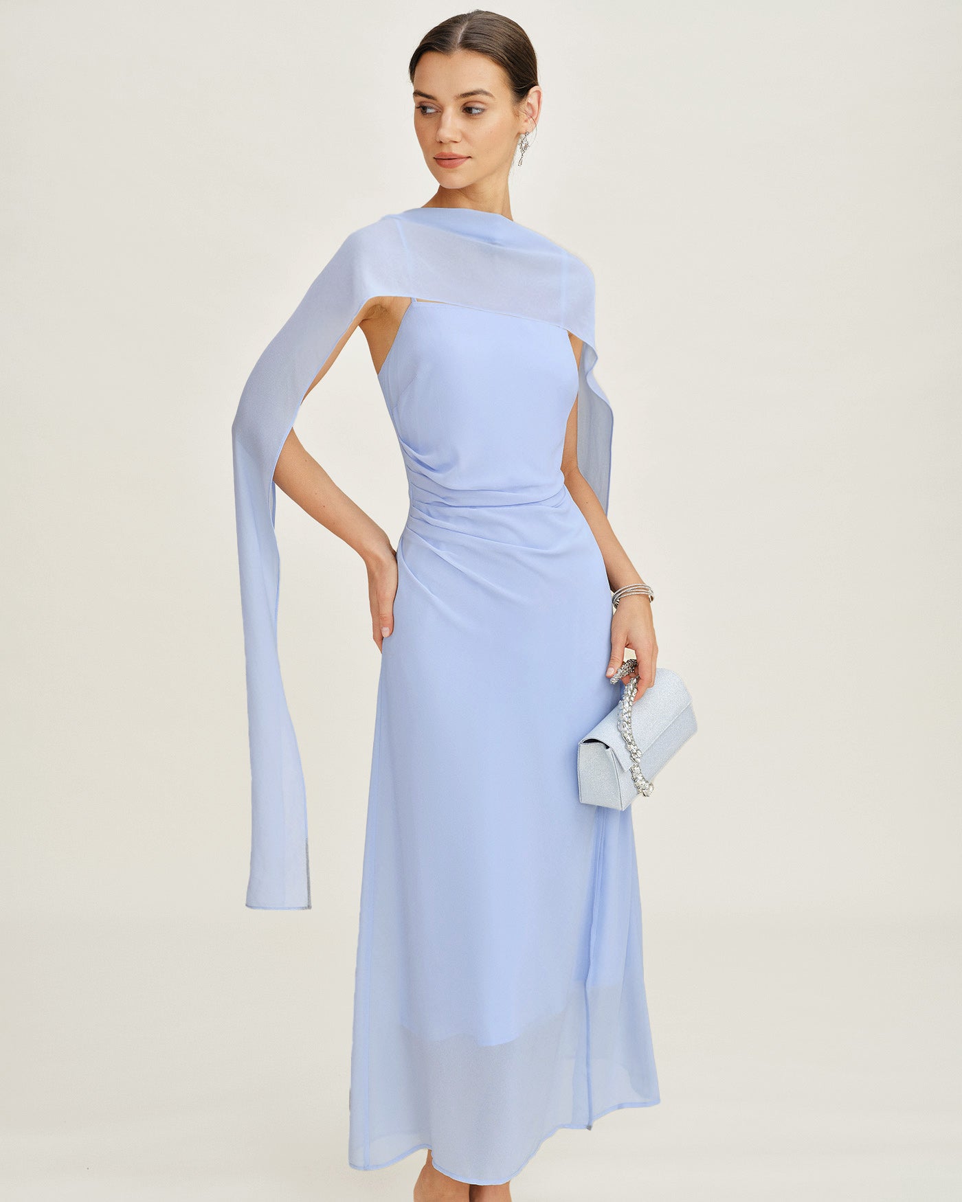 Blue Cowl Neck Strap Chiffon Maxi Dress & Reviews - Blue - Dresses | RIHOAS Blue Cowl Neck Strap Chiffon Maxi Dress & Reviews - Blue - Dresses | RIHOAS