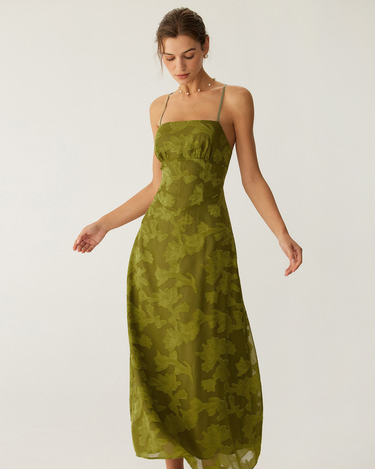 Women's Woven Polyester Maxi Dress - RIHOAS