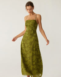 Women's Woven Polyester Maxi Dress - RIHOAS