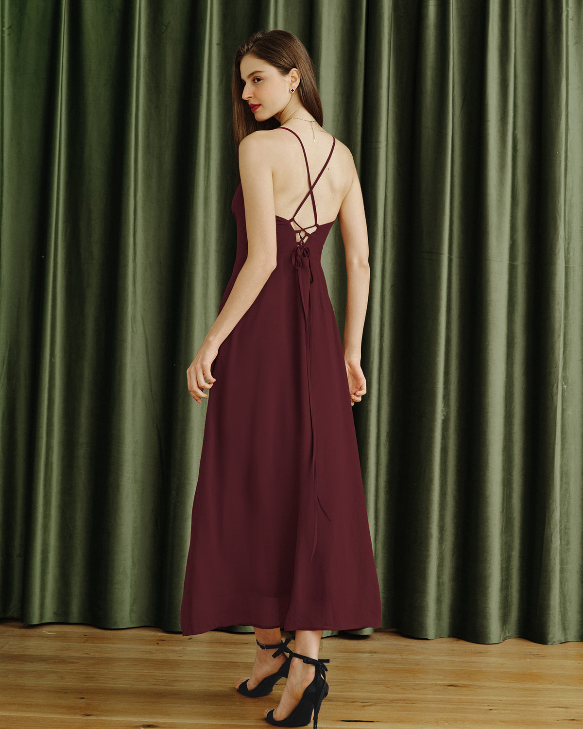 Women's Woven Polyester Maxi Dress Dresses - RIHOAS