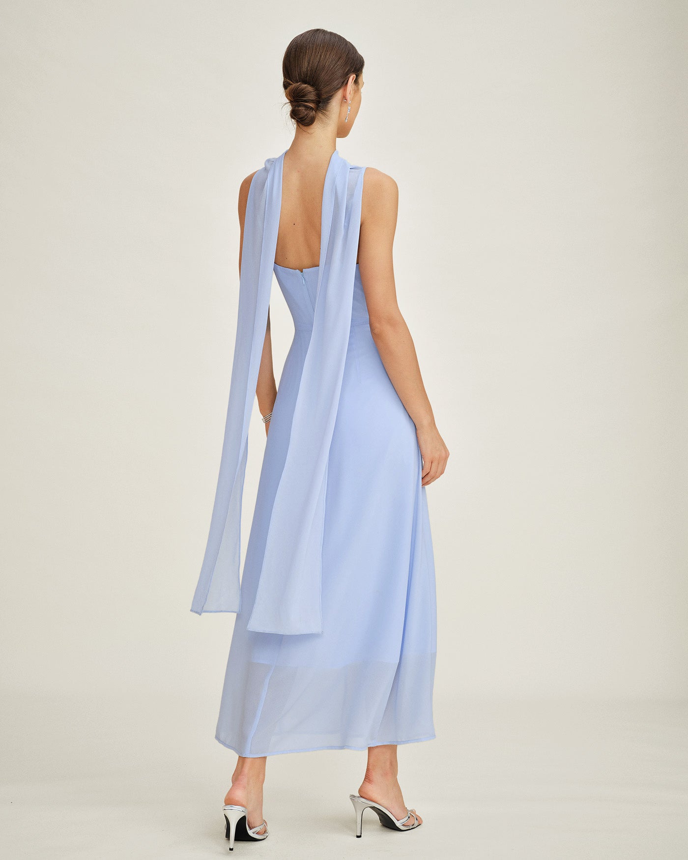 Rihoas Chiffon Cowl Neck Maxi Dress | Strappy Backless Maxi Sheath for Formal, Evening Party, Cocktail, Blue / XL Rihoas Chiffon Cowl Neck Maxi Dress | Strappy Backless Maxi Sheath for Formal, Evening Party, Cocktail, Blue / XL