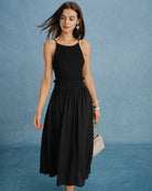 Women's Woven Polyester Maxi  Dress Dresses - RIHOAS