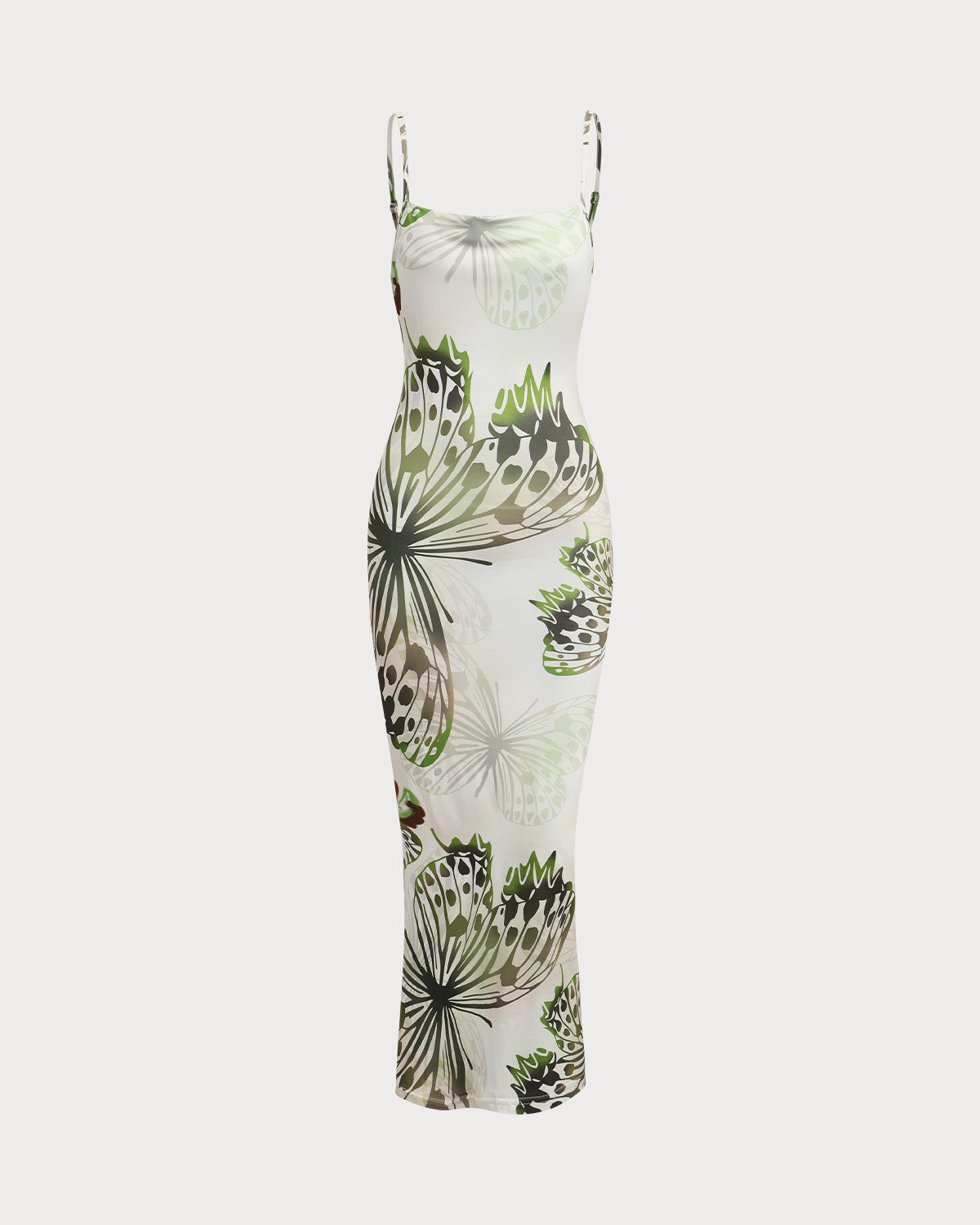 Green Floral Bodycon Slip Maxi Dress Green Floral Bodycon Slip Maxi Dress