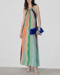 Women's Woven Polyester  Maxi Dress Multi Dresses - RIHOAS
