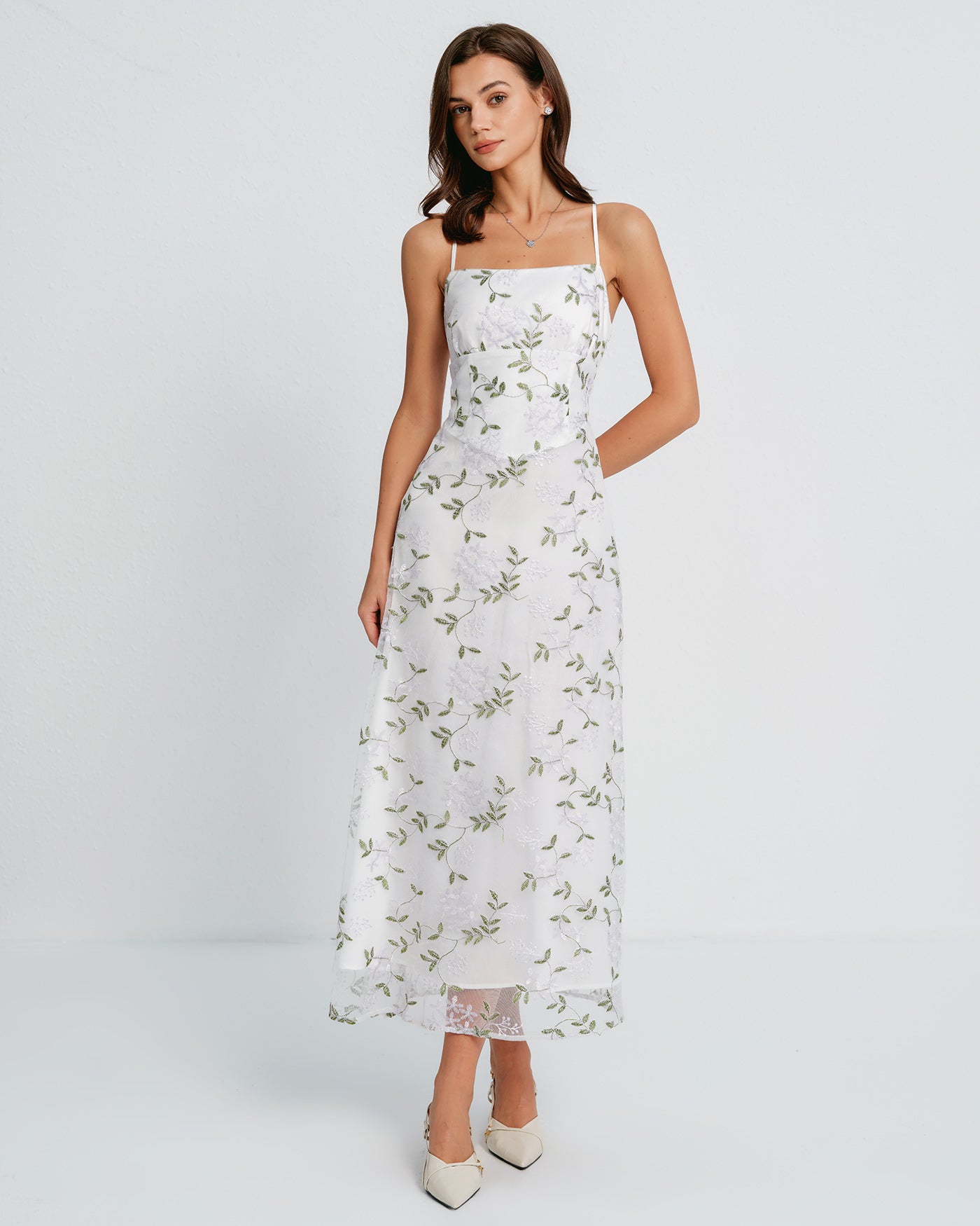 White Floral Slip Maxi Dress & Reviews - White - Dresses