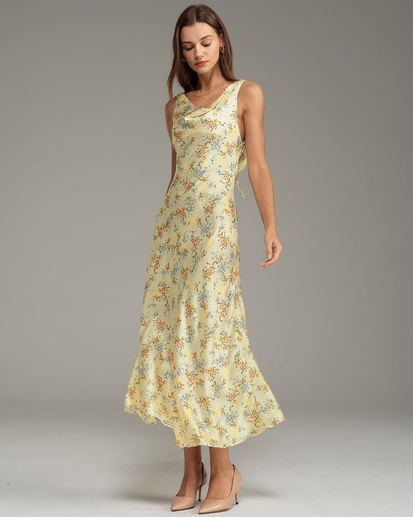 Women's Woven Polyester Maxi Dresses Apricot Dresses - RIHOAS