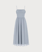 Women's Woven Polyester Maxi Dresses Blue - RIHOAS