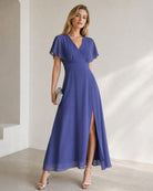 Women's Woven Polyester Maxi Dresses - RIHOAS