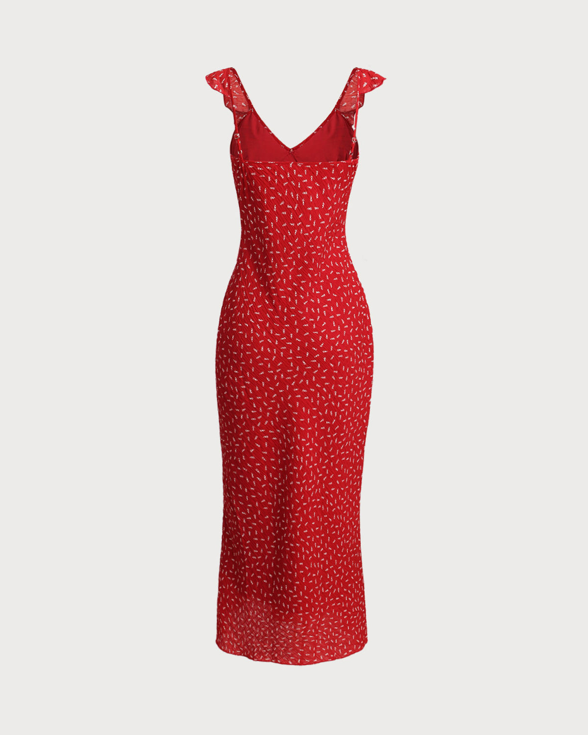Red Floral V Neck Ruffle Maxi Dress & Reviews - Red - Dresses | RIHOAS Red Floral V Neck Ruffle Maxi Dress & Reviews - Red - Dresses | RIHOAS