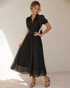 Women's Woven Polyester Maxi Dresses - RIHOAS