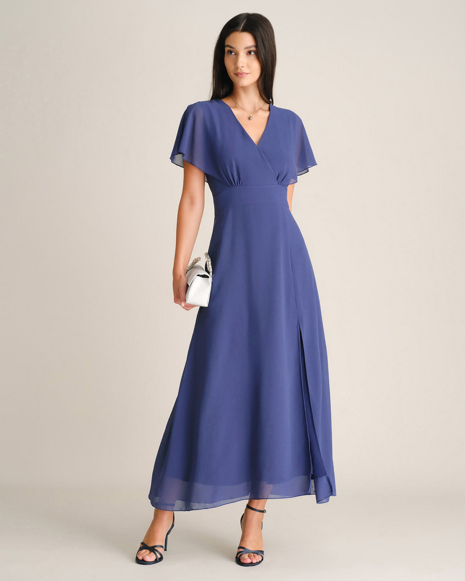 Women's Woven Polyester Maxi Dresses - RIHOAS - 02