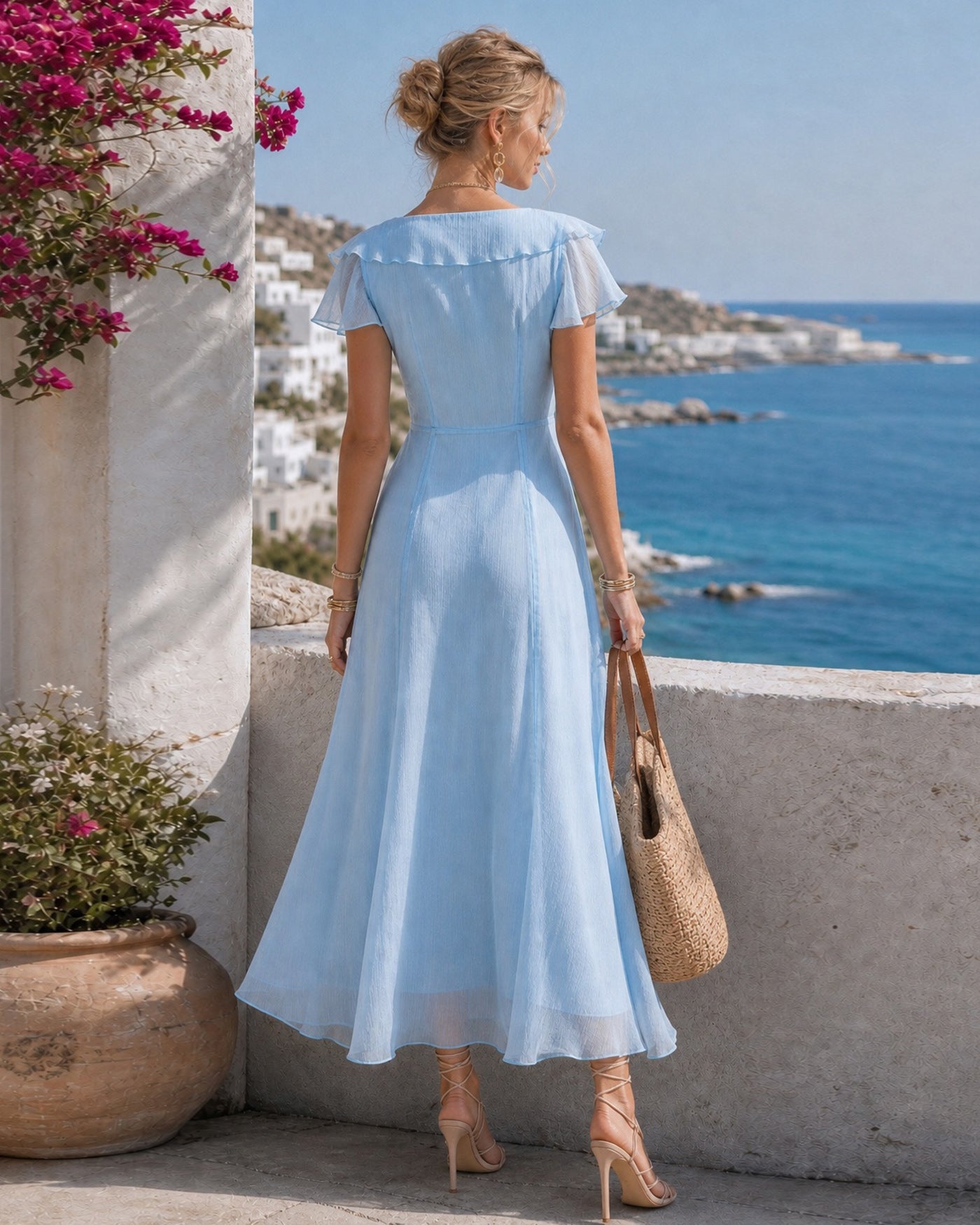 Women's Woven Polyester Maxi Dresses Dresses - RIHOAS
