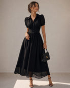 Women's Woven Polyester Maxi Dresses - RIHOAS