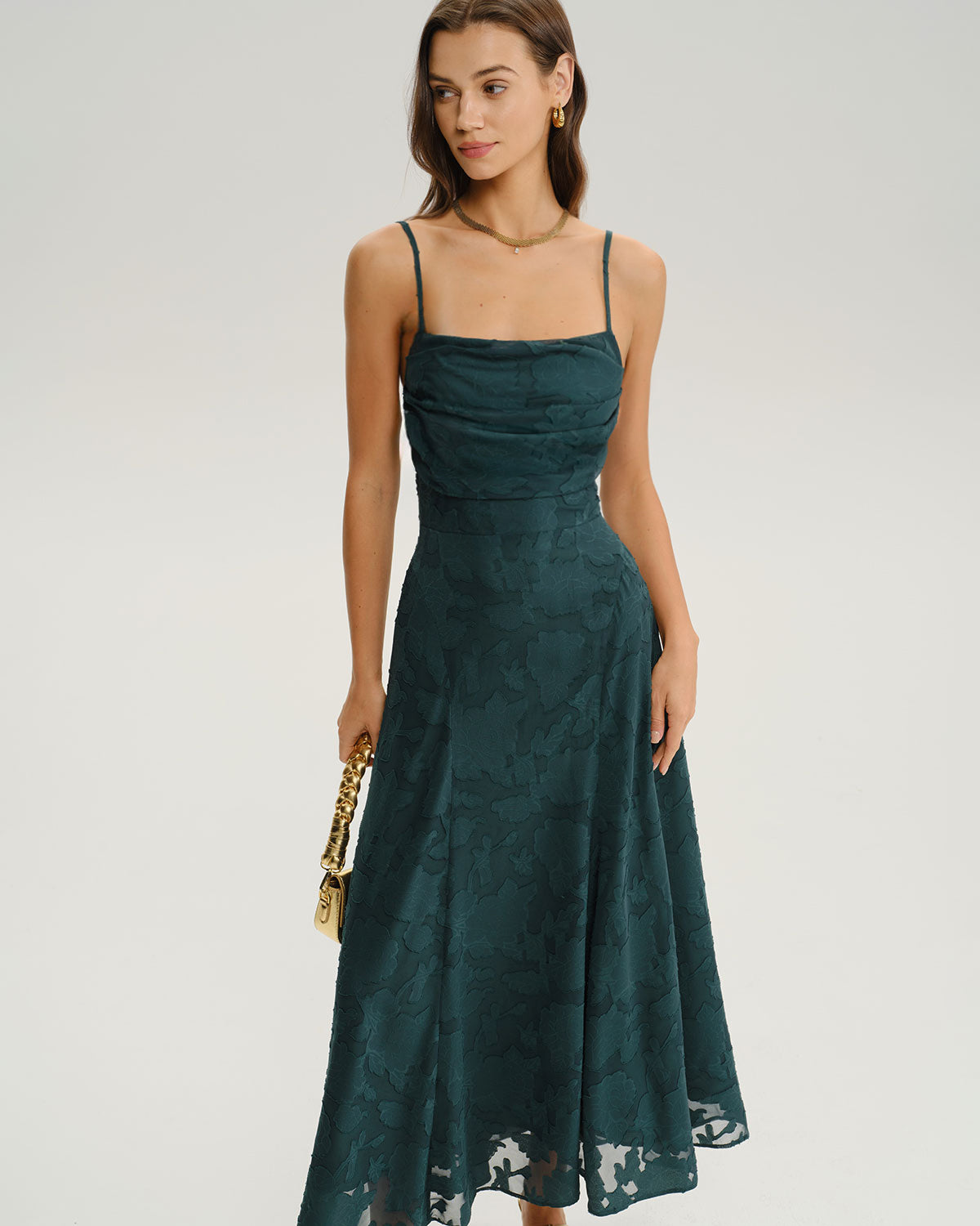 aloe long dress jacquard product info and reviews Green A-Line Slip Maxi & - Green - Dresses May be worn with How to Style a Size:M/12 - (UK 12/US 8/EU 40) SUMMERSALE40+