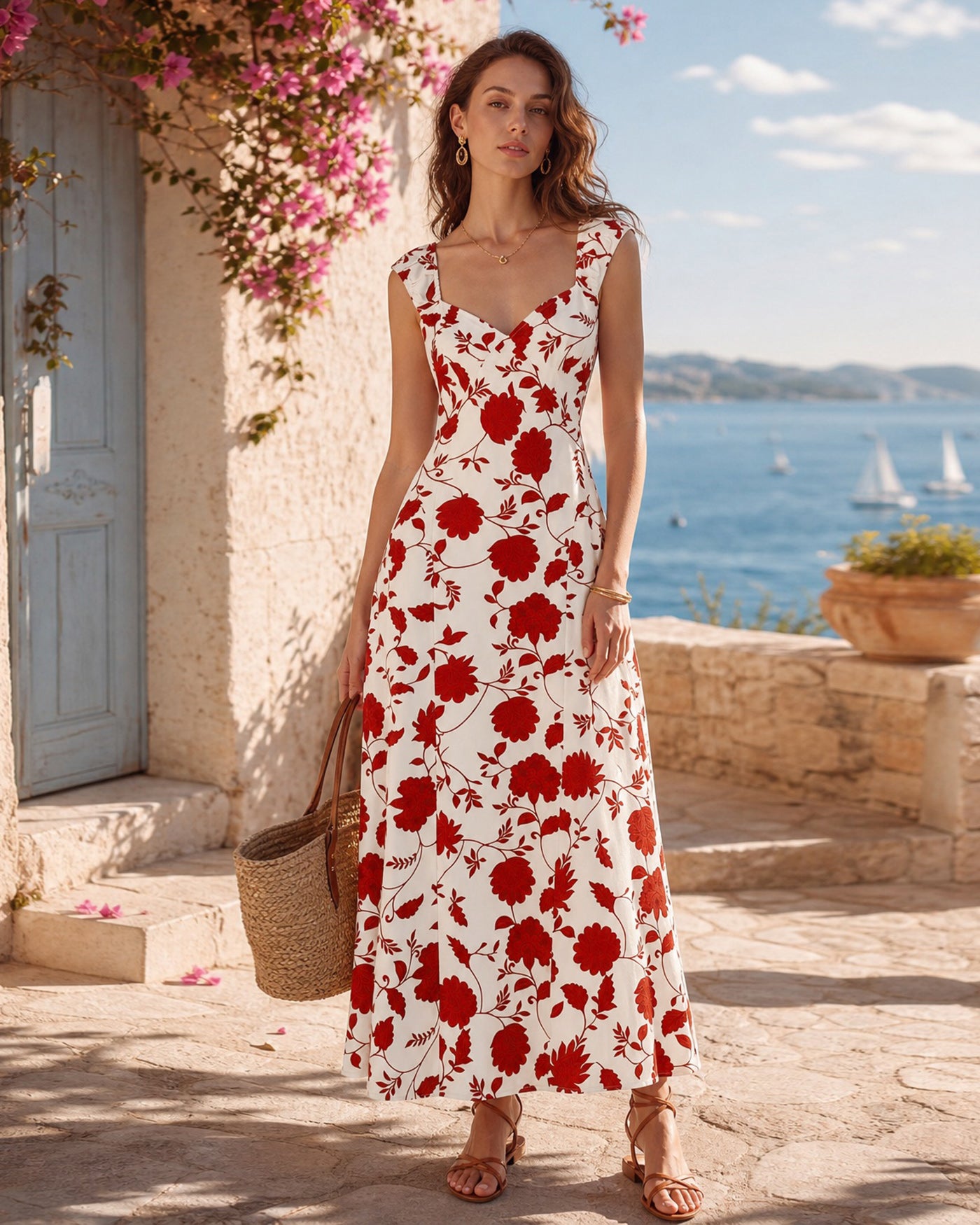 Women's Woven Polyester Maxi Dresses Dresses - RIHOAS