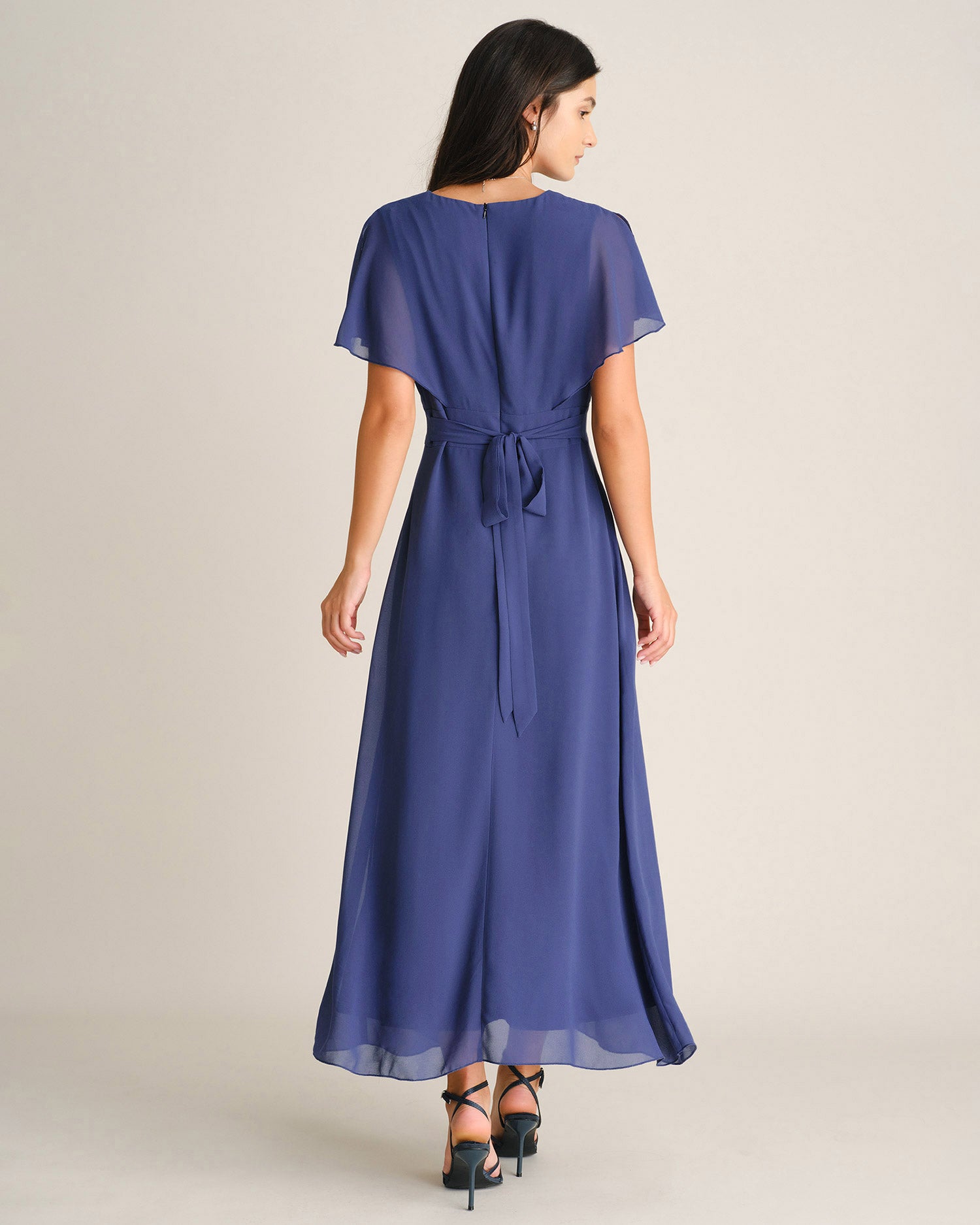 Women's Woven Polyester Maxi Dresses - RIHOAS - 04