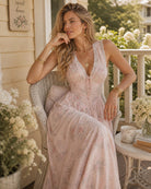 Women's Woven Polyester Maxi Dresses Pink Dresses - RIHOAS