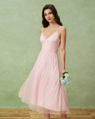 Women's Woven Polyester Maxi Dresses Pink Dresses - RIHOAS