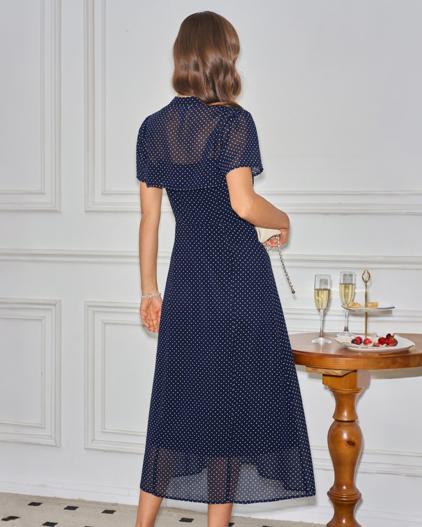 Women's Woven Polyester MidI Dress Dresses - RIHOAS