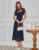 Women's Woven Polyester MidI Dress Dresses - RIHOAS