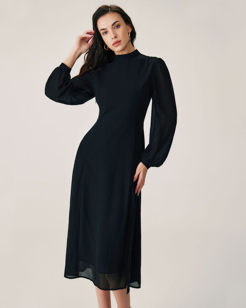 Elegant Black Midi Dresses | Timeless Women's Fashion | RIHOAS