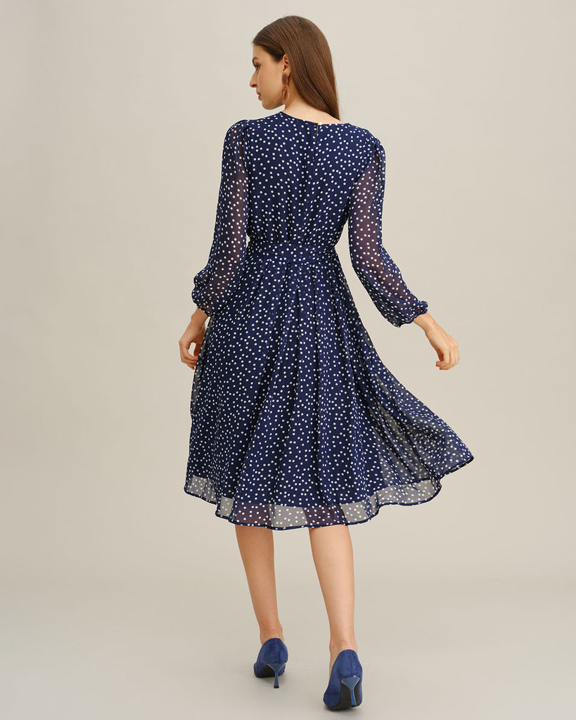 Women's Woven Polyester Mid-length Dresses Dresses - RIHOAS