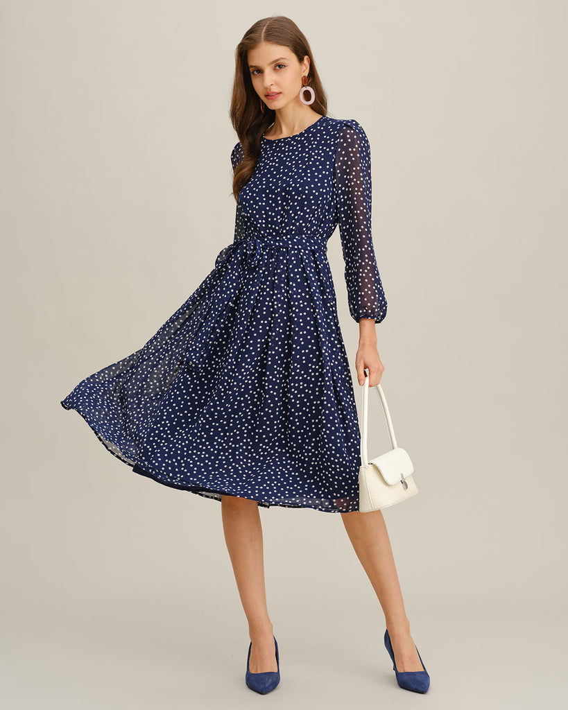 Women's Woven Polyester Mid-length Dresses Dresses - RIHOAS