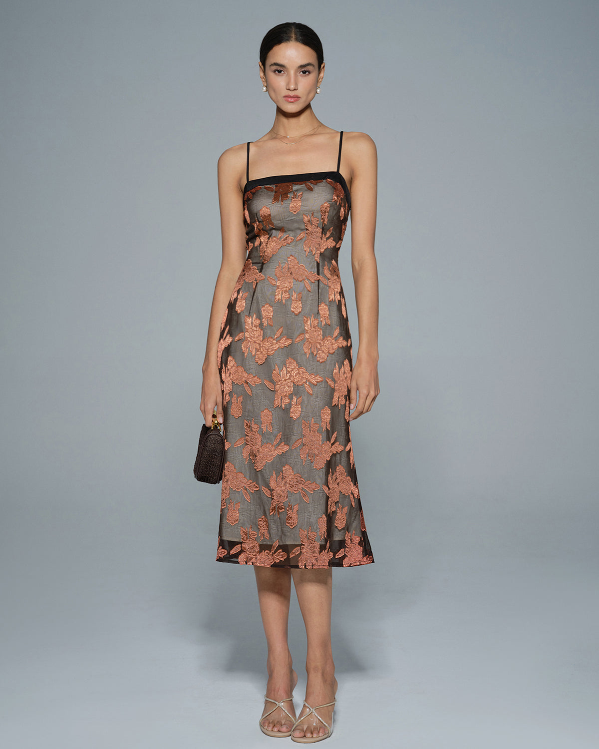 Caramel Floral Slip Midi Dress Caramel Floral Slip Midi Dress