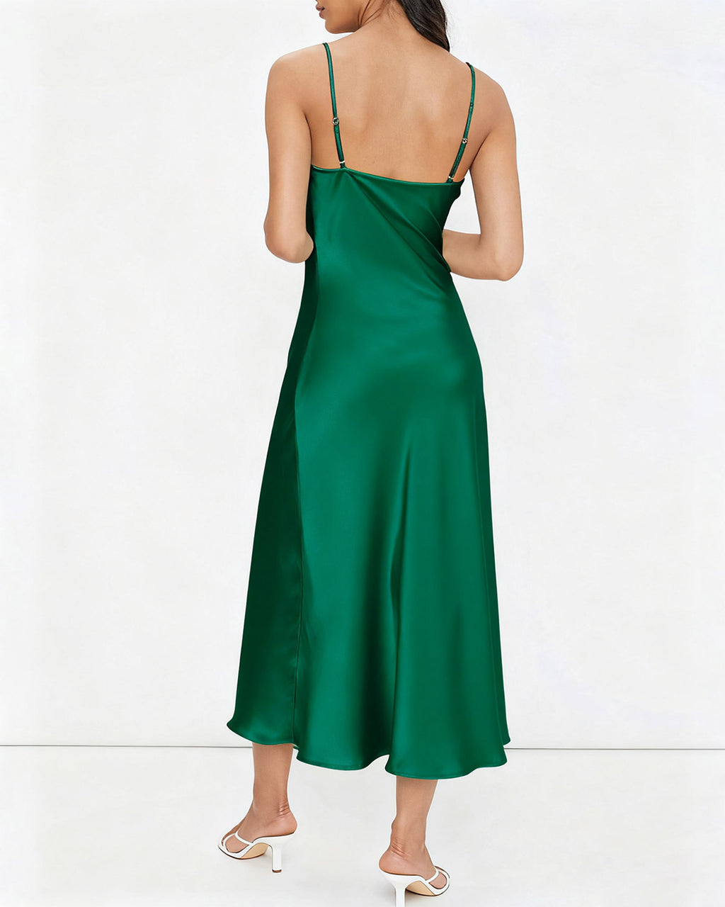 Women's Woven Polyester Midi Dress Dresses - RIHOAS