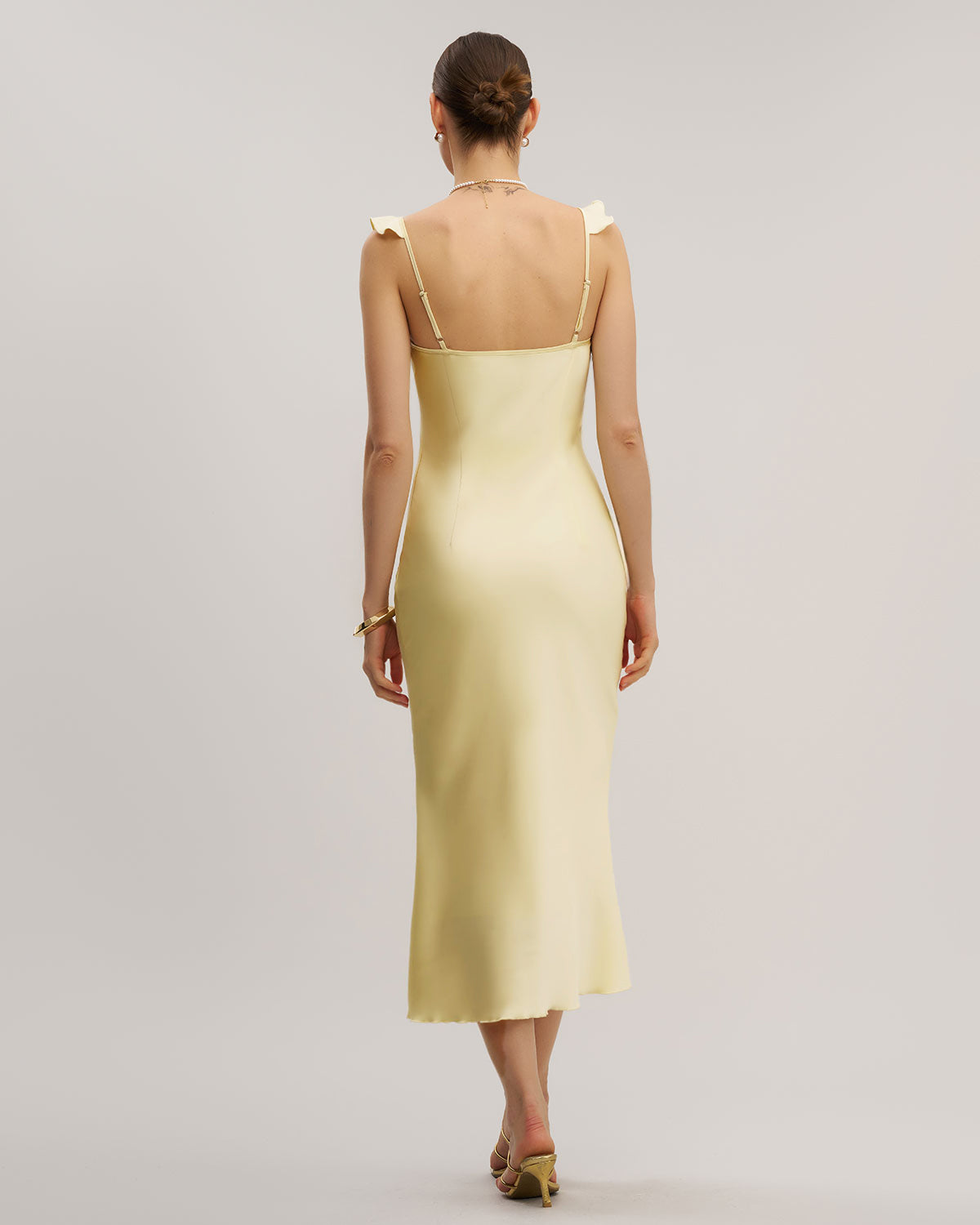 Women's Woven Polyester Midi Dress Dresses - RIHOAS