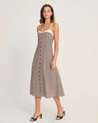Women's Woven Polyester Midi Dress Dresses - RIHOAS