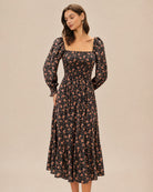 Women’s Woven Polyester Midi Dress - RIHOAS - 01