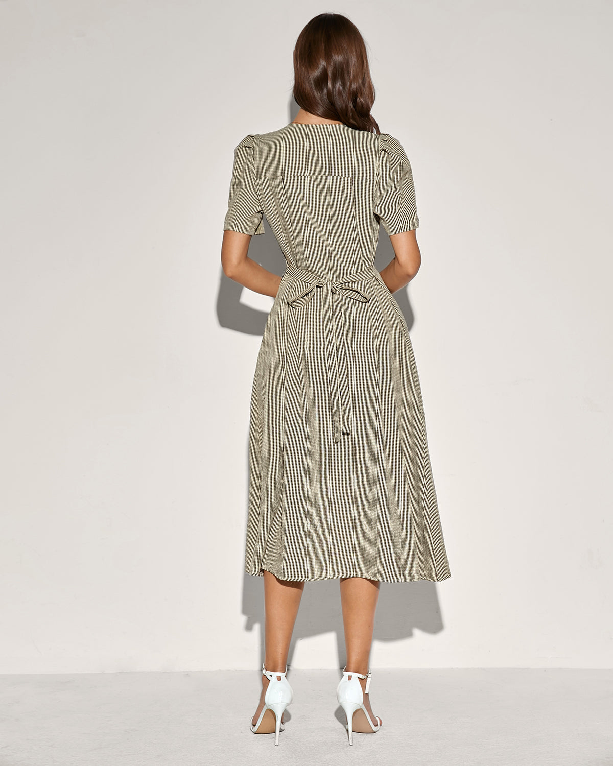 Women's Woven Polyester Midi Dress Dresses - RIHOAS