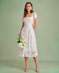 Women's Woven Polyester Midi Dress Dresses - RIHOAS