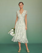 Women's Woven Polyester Midi Dress Dresses - RIHOAS
