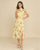 Women's  Woven Polyester Midi Dress Dresses - RIHOAS