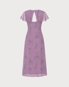 Women's Woven Polyester Midi Dress - RIHOAS