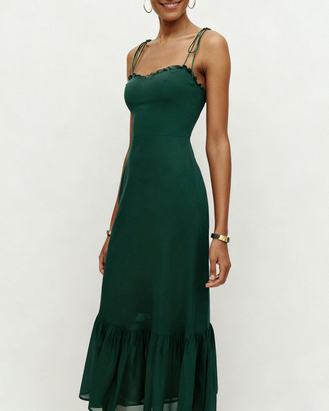 Women's Woven Polyester Midi  Dress Dresses - RIHOAS