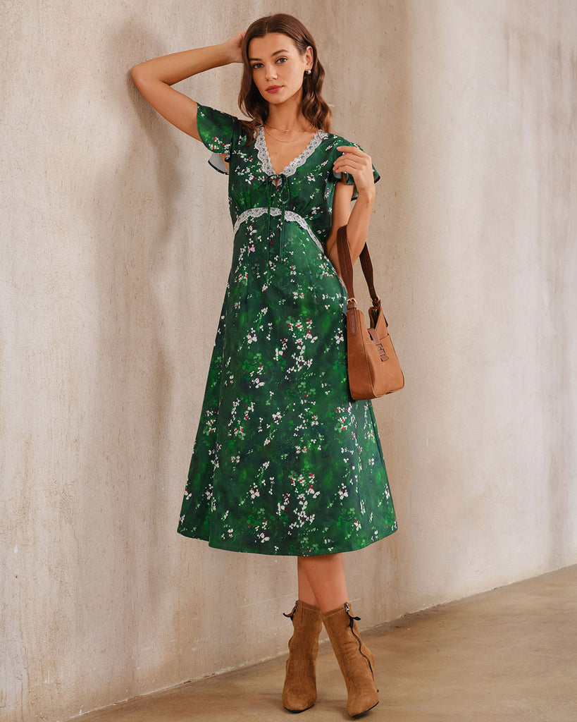 Women's Woven Polyester Midi Dress Dresses - RIHOAS