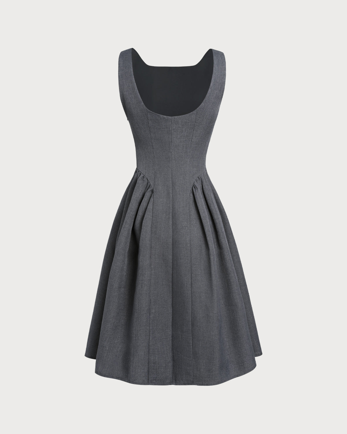 Rihoas Boat Neck Sleeveless Midi Dress for Women, Grey / Xs Rihoas Boat Neck Sleeveless Midi Dress for Women, Grey / Xs
