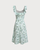 Women's Woven Polyester Midi Dress Dresses - RIHOAS