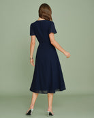 Women's Woven Polyester Midi Dress Dresses - RIHOAS